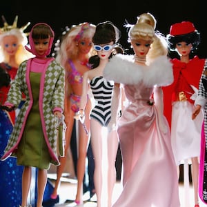 The toy doll Barbie appears in her various incarnations at Leuralla NSW toy and railway museum, as the iconic doll approaches her 50th birthhday May 18, 2007 in Sydney, Australia.