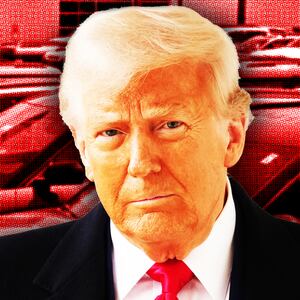Donald Trump, car dealership photo illustration