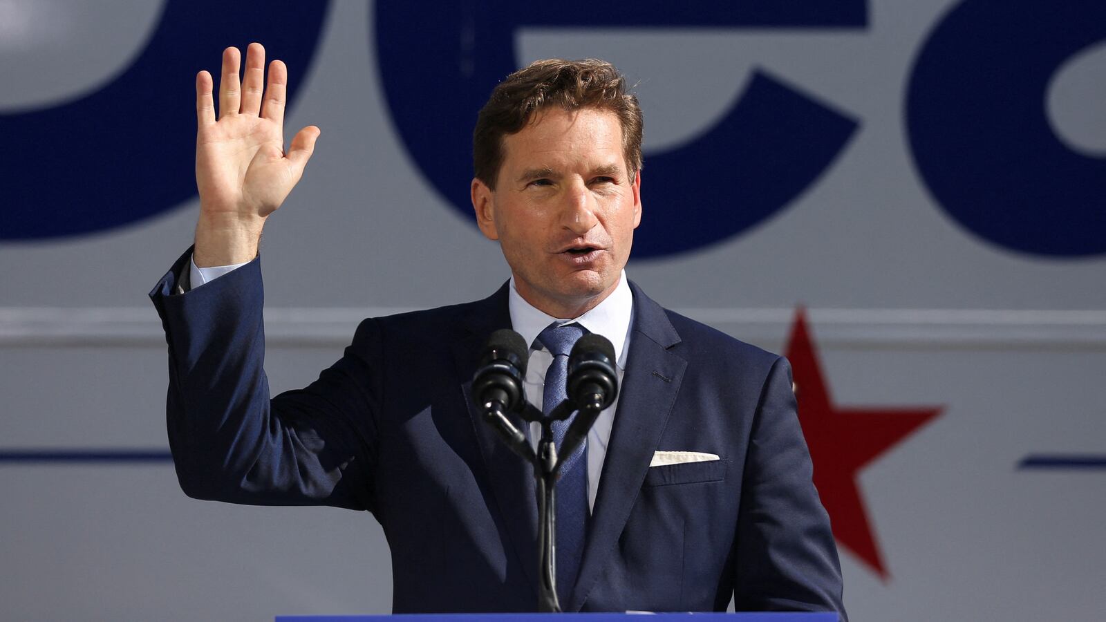 Democratic presidential candidate U.S. Representative Dean Phillips