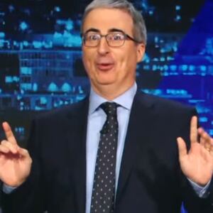 John Oliver and Jon Stewart arguing