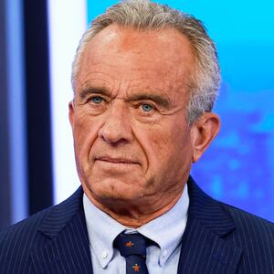 Split image of Olivia Nuzzi and Robert F. Kennedy Jr.