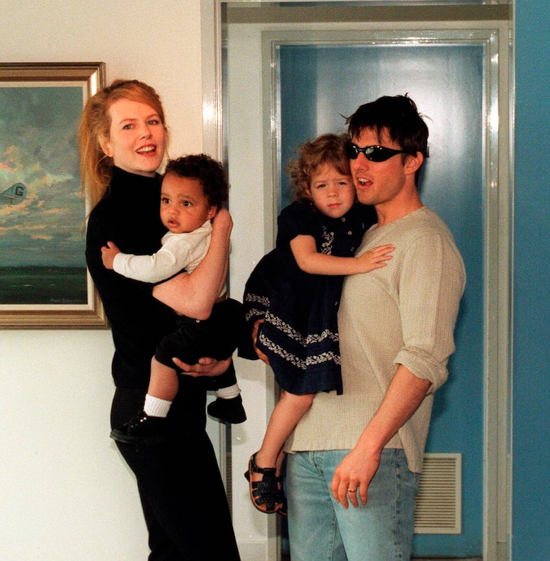 Tom Cruise and Nicole Kidman with their children Isabella and Connor in 1996.