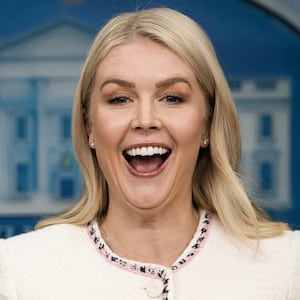 White House Press Secretary Karoline Leavitt speaks at the White House press briefing room.