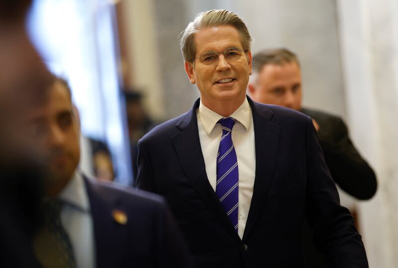 WASHINGTON, DC - APRIL 02: U.S. Treasury Scott Bessent arrives to the U.S. Capitol on April 02, 2025 in Washington, DC. Bessent met with Senate Republicans ahead of President Trump's announcement on a new round of tariffs. (Photo by Kevin Dietsch/Getty Images)