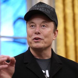 Tesla and SpaceX CEO Elon Musk delivers remarks as he joins U.S. President Donald Trump during an executive order signing in the Oval Office at the White House on February 11, 2025 in Washington, DC.
