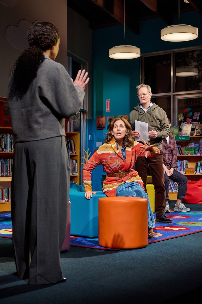 Amber Gray, Jessica Hecht, and Bill Irwin