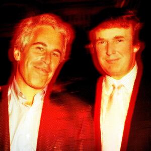 Photo illustration of Donald Trump and Jeffrey Epstein
