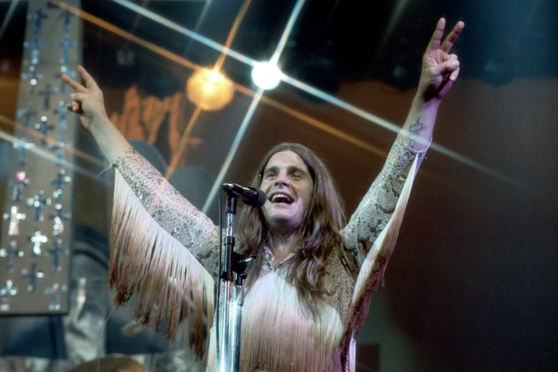 Ozzy Osbourne performs with Black Sabbath in 1970.