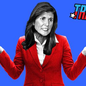 Nikki Haley shrugging