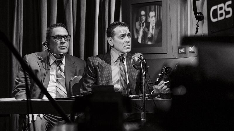 Glenn Fleshler and George Clooney in Good Night, And Good Luck.