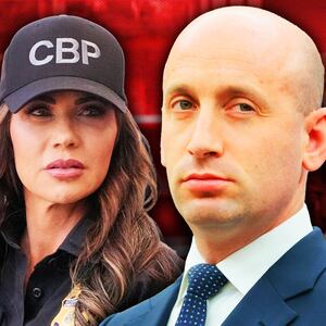Kristi Noem, Stephen Miller photo illustration