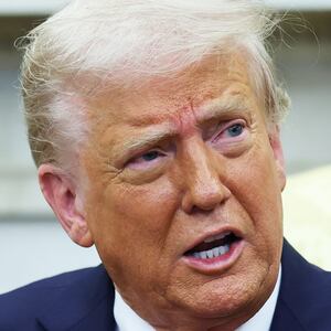 Donald Trump, Jerome Powell split image