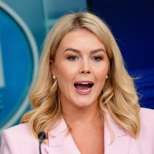 White House press secretary Karoline Leavitt launched into an angry defence of Donald Trump's ethics at a press briefing on Friday.