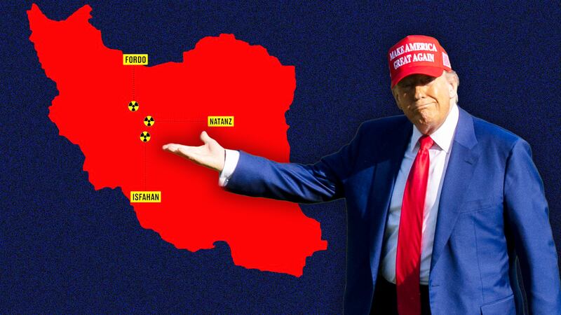 Donald Trump, Iran strike map