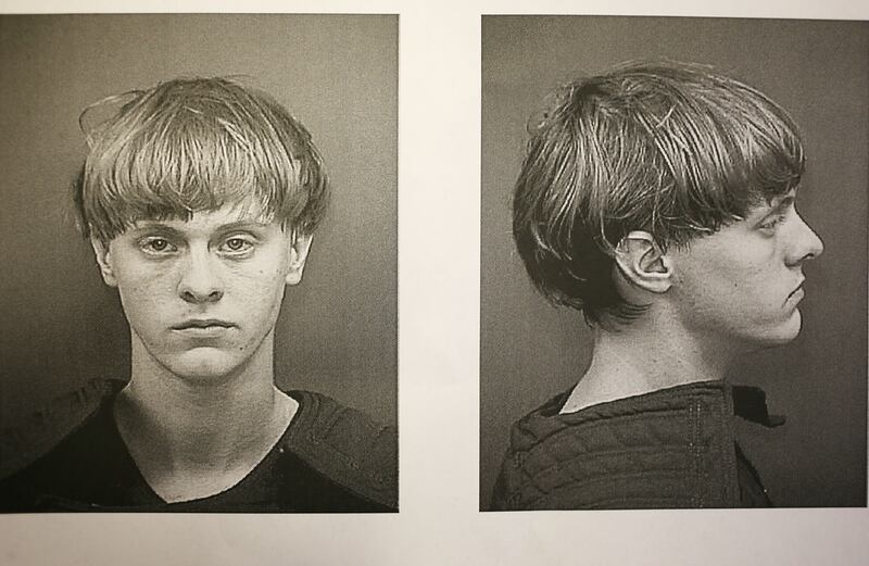 Dylann Storm Roof is seen in his booking photo after he was apprehended as the main suspect in the mass shooting at the Emanuel African Methodist Episcopal Church that killed nine people on June 18, 2015 in Charleston, South Carolina.