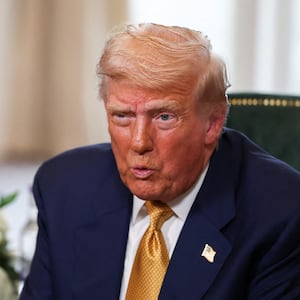 U.S. President Donald Trump meets with European Commission President Ursula von der Leyen (not pictured), in Turnberry, Scotland, Britain, July 27, 2025. REUTERS/Evelyn Hockstein