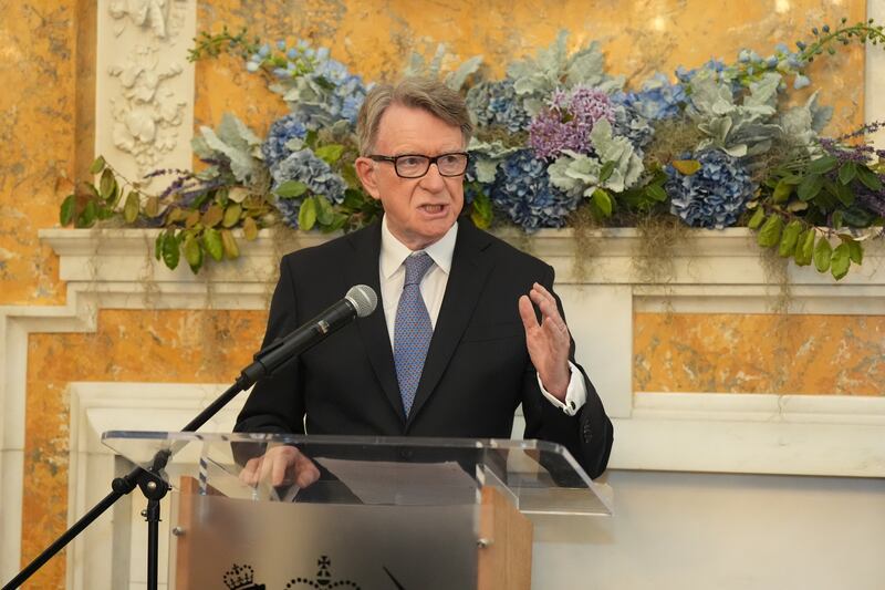 UK ambassador to the US Lord Peter Mandelson