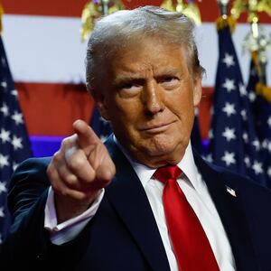 Donald Trump at an election night event at the Palm Beach Convention Center in 2024.