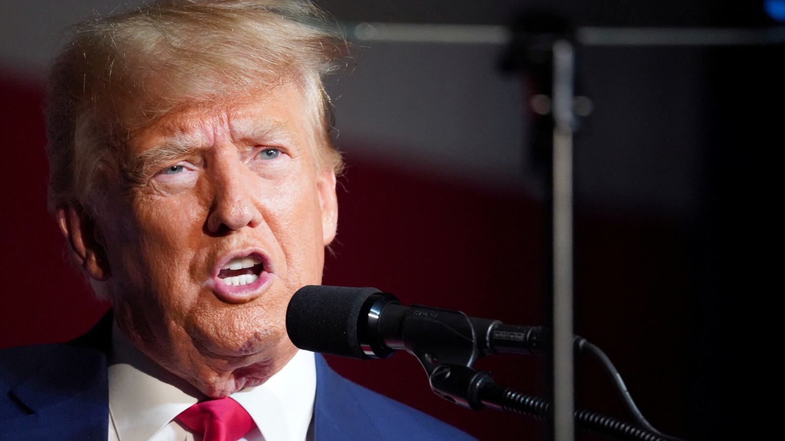 Former U.S. President and Republican presidential candidate Donald Trump speaks at the Georgia Republican Party convention in Columbus, Georgia, U.S. June 10, 2023.