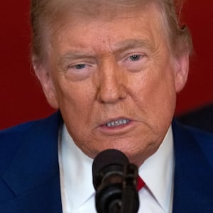 President Donald Trump addresses the nation from the White House in Washington, DC on June 21, 2025, following the announcement that the U.S. bombed nuclear sites in Iran.