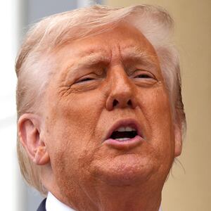 President Donald Trump speaks with the media before a bilateral meeting with Britain's Prime Minister Keir Starmer at the Trump Turnberry Golf Courses, in Turnberry south west Scotland on July 28, 2025.