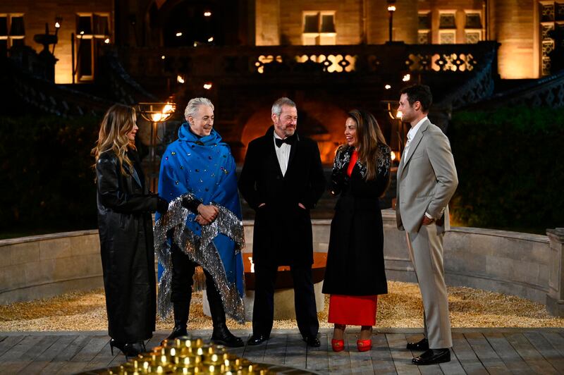 Gabby Windey, Alan Cumming, Lord Ivar Mountbatten, Dolores Catania and Dylan Efron