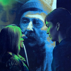 A photo illustration of Patricia Arquette, John Turturro, and Britt Lower.