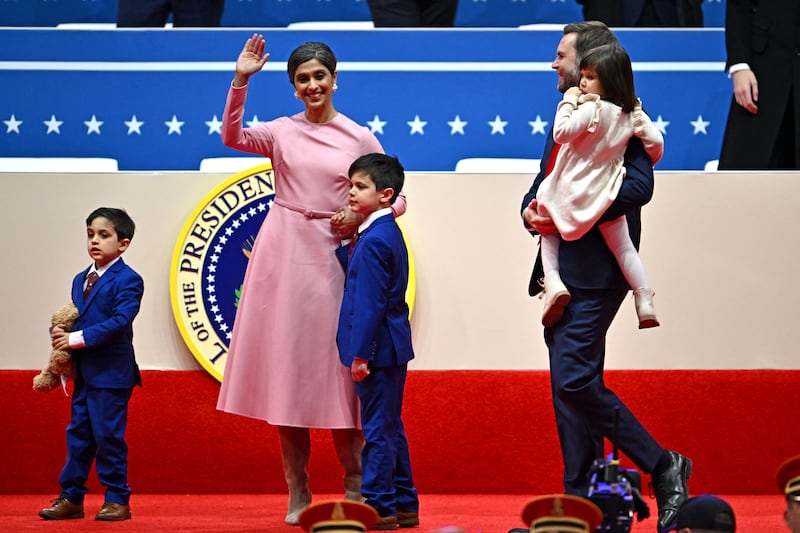 JD and Usha Vance, and their three children.