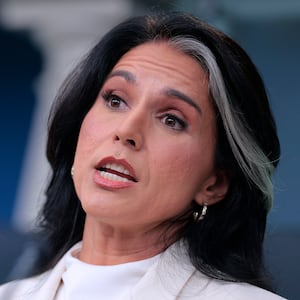 White House Director of National Intelligence Tulsi Gabbard talks to reporters in the Brady Press Briefing Room at the White House on July 23, 2025 in Washington, DC. Gabbard released a 2017 report from the House Permanent Committee on Intelligence that she says undermines the conclusion of intelligence agencies during the Obama administration that Russia favored the election of Donald J. Trump in 2016.