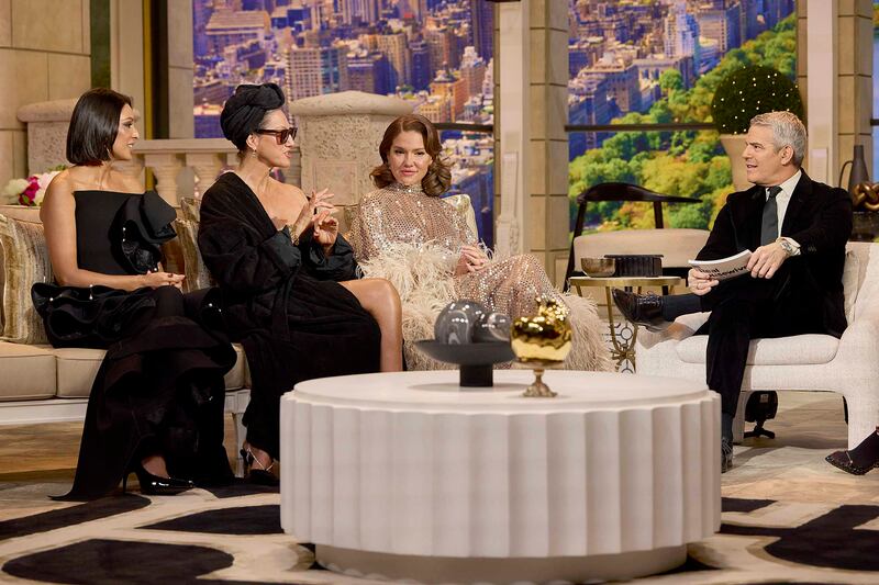 Jessel Taank, Jenna Lyons, Brynn Whitfield, and Andy Cohen.