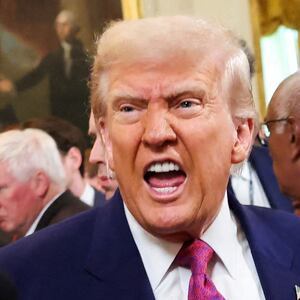 U.S. President Donald Trump reacts as he leaves after signing a resolution approved by Congress to rescind the EPA's 2023 approval of California's plans to require a rising number of zero-emission heavy-duty trucks, and another resolution on California's low-NOx, or low-nitrogen oxide, regulation for heavy-duty highway and off-road vehicles and engines, at the White House in Washington, D.C., U.S., June 12, 2025. REUTERS/Evelyn Hockstein      TPX IMAGES OF THE DAY