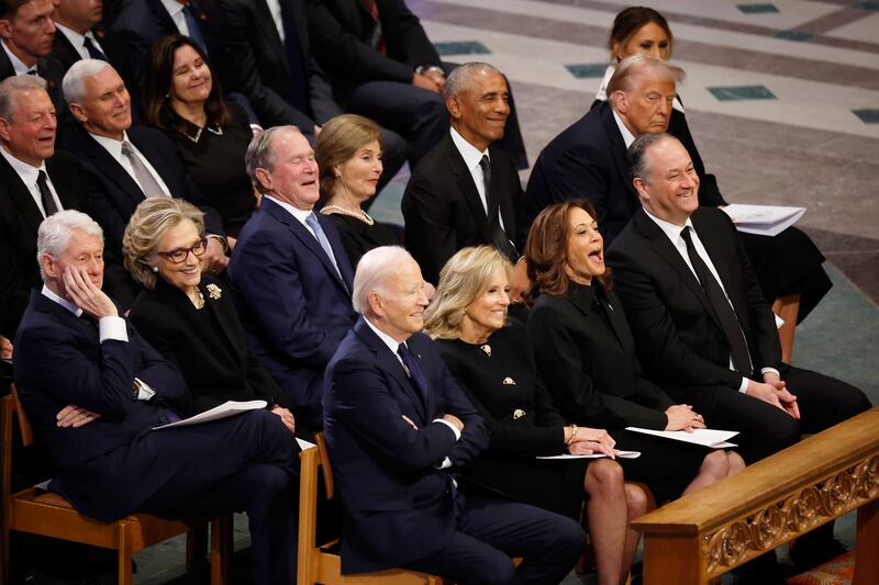 Politicians gathered at Jimmy Carter’s funeral.
