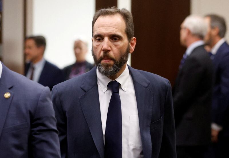 Special Counsel Jack Smith arrives to make a statement to reporters about the 37 federal charges returned by a grand jury in an indictment of former U.S. President Donald Trump on charges of unauthorized retention of classified documents and conspiracy to obstruct justice at Smith' offices in Washington, U.S. June 9, 2023.