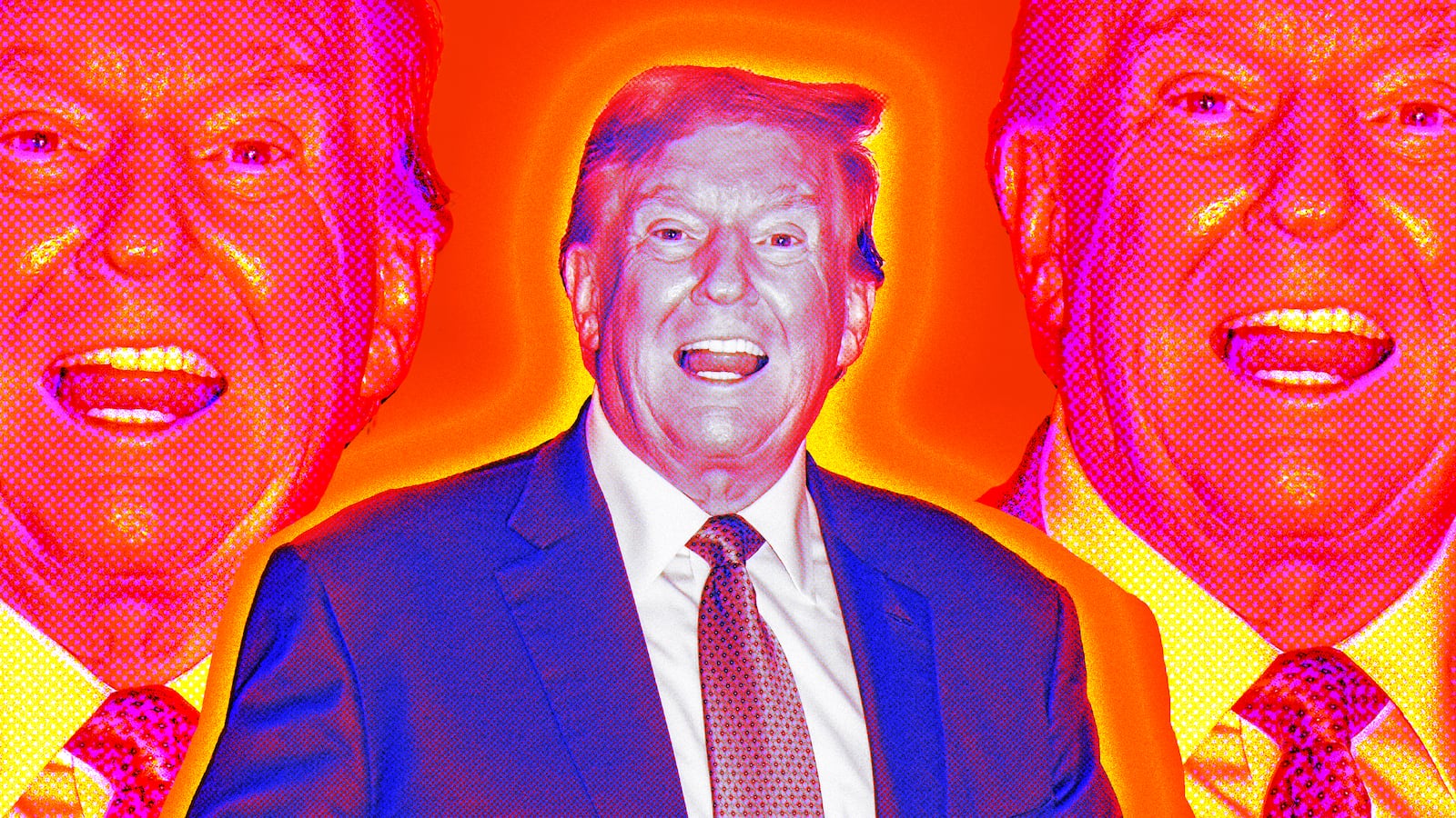 A photo illustation of former President Donald Trump.