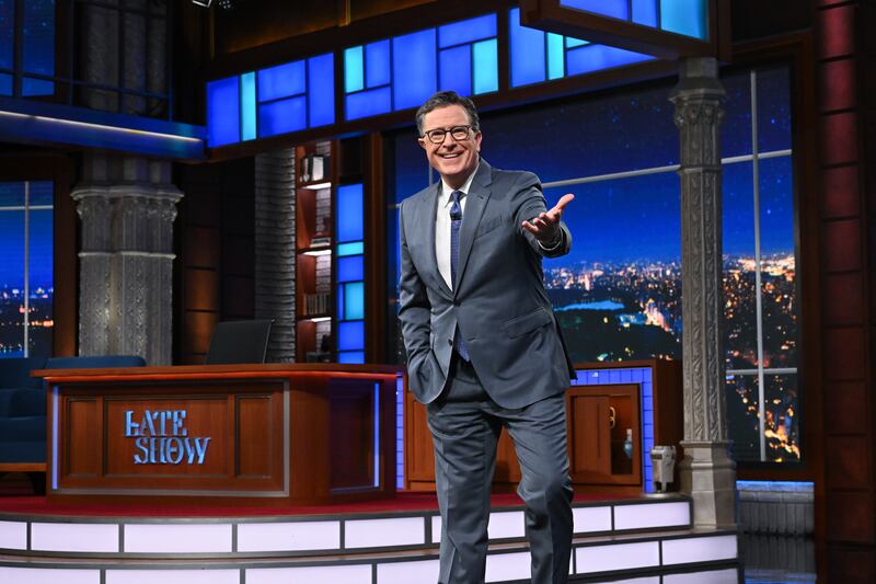 President Donald Trump has expressed his glee over CBS' decision to cancel Stephen Colbert's "The Late Show."