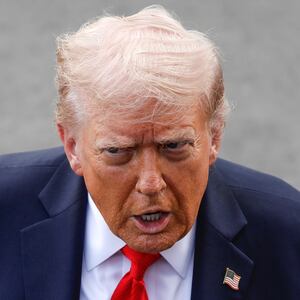 Donald Trump speaks to press before his departure at the White House route to attend a New York Yankees baseball game on September 11, 2025 in Washington, DC, United States.