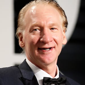 A side by side photo of Bill Maher and Lindsey Halligan