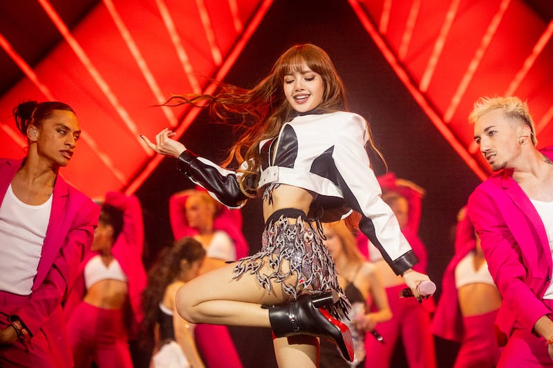 Lisa of BLACKPINK performs at Coachella in 2023.