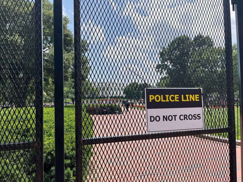The Secret Service said 18 miles of fencing will be put up for the military parade on Saturday, June 14.