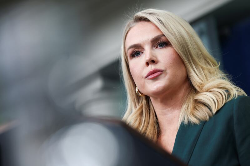 Karoline Leavitt rolled out attack lines against The Atlantic’s Jeffrey Goldberg on Wednesday in her opening remarks of a press briefing that was dominated by the Signal group chat scandal.
