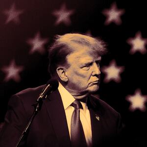 Republican presidential candidate former U.S. President Donald Trump delivers remarks during a campaign rally at the Reno-Sparks Convention Center on December 17, 2023 in Reno, Nevada.