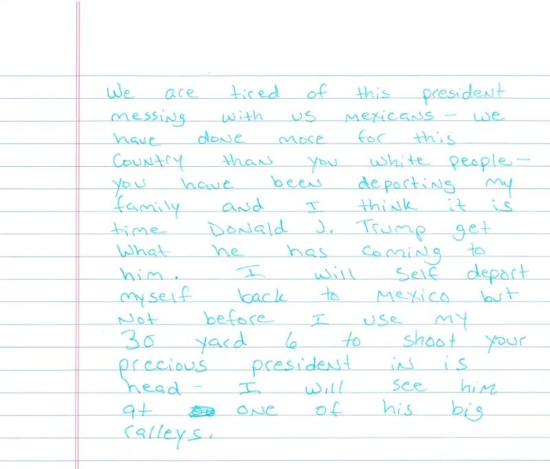 Letter forged by Demetric D. Scott