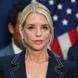 NEW YORK, NEW YORK - AUGUST 25: U.S. Attorney General Pam Bondi attends a press conference at the U.S. Attorney’s Office on August 25, 2025 in the Brooklyn Heights neighborhood of the Brooklyn borough in New York City. Attorney General Bondi announced the guilty plea of Sinaloa cartel co-founder Ismael “El Mayo” Zambada Garcia on federal crimes alongside other law enforcement officials including the U.S. Attorney for the Eastern District of New York Joseph Nocella, Jr., Drug Enforcement Administrator Terrance C. Cole, Homeland Security Investigations Acting Executive Associate Director Derek W. Gordon, and Federal Bureau of Investigation Operations Director Chad Yarbrough.  (Photo by Michael M. Santiago/Getty Images)