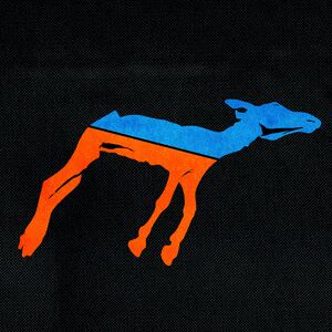 Illustration of a dead democratic donkey on a dark background