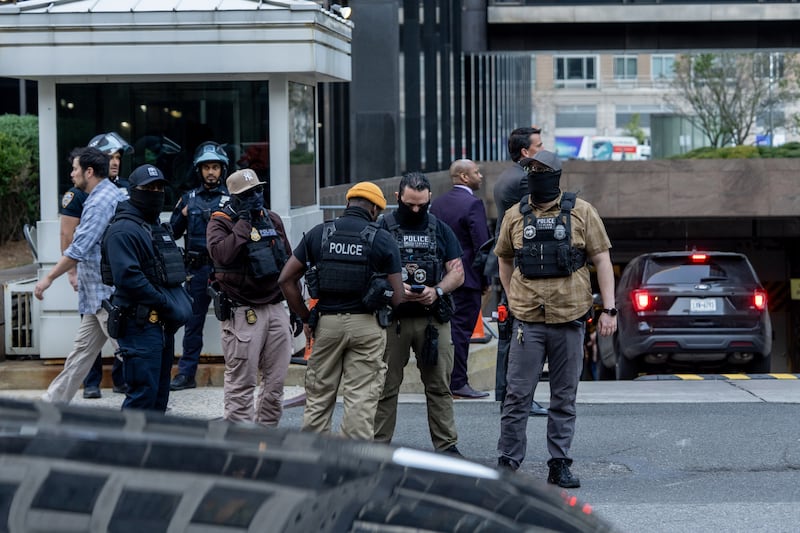 Arrests occurred in an area of Chinatown known for street vendors selling knockoffs.