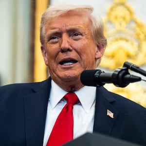 President Donald Trump during an IVF event in the Oval Office of the White House on October 16, 2025.