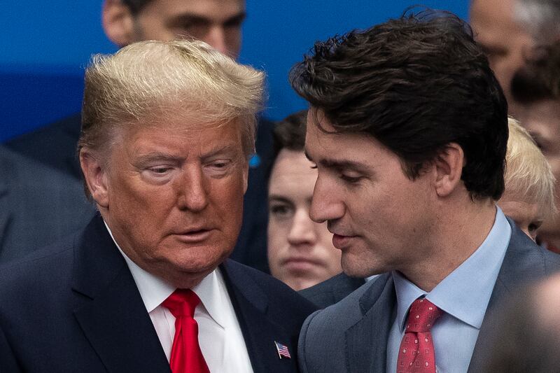 Donald Trump and Justin Trudeau.