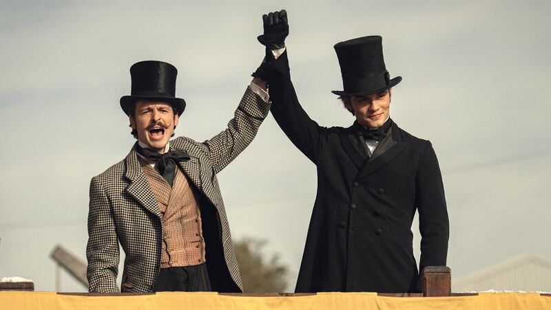 Anthony Boyle and Louis Partridge in House of Guinness.