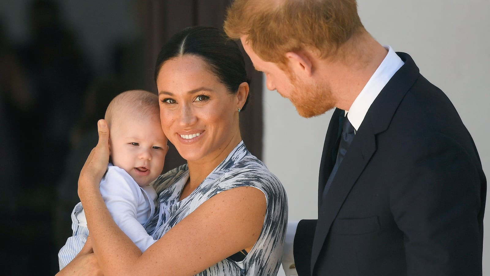 Meghan Markle with baby Archie and Prince Harry