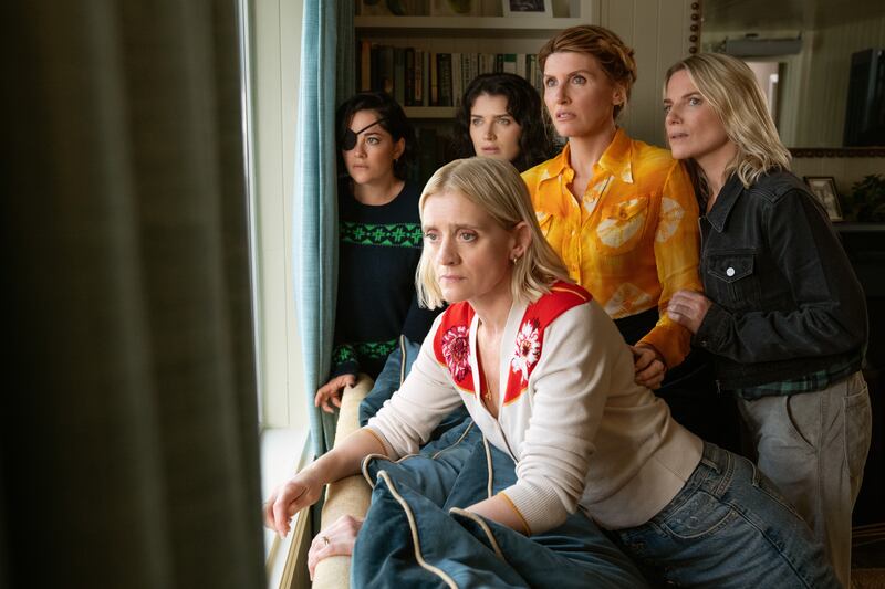 Anne-Marie Duff, Sarah Greene, Eve Hewson, Sharon Horgan and Eva Birthistle in "Bad Sisters".